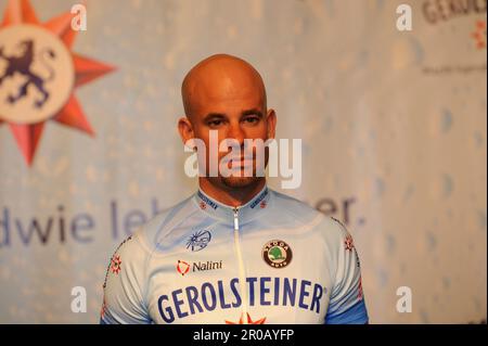 Stefan Schumacher, Porträt.Radsport, Teamvorstellung Team Gerolsteiner in Gerolstein am 15,1.2008. Stockfoto