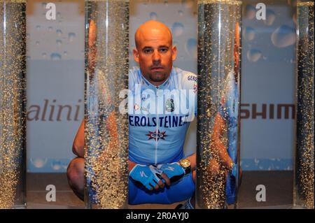 Stefan Schumacher ist nach seiner Autofahrt unter Alkoholeinfluss beim Team Gerolsteiner umstritten. Radsport, Teamvorstellung Team Gerolsteiner in Gerolstein am 15,1.2008. Stockfoto