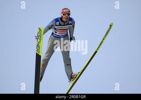 Michael UHRMANN, Aktion.Skispringen Weltmeisterschaft in Willingen 17.2.2008 Stockfoto