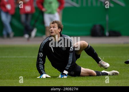 Jens Lehmann Torwart am Boden Fußball Länderspiel Freundschaftsspiel Deutschland - Weißrussland 2:2, 27.5.2008 Stockfoto