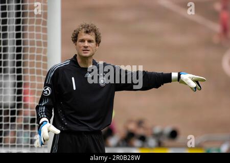 Jens Lehmann, Geste Shows. Fußball Länderspiel Freundschaftsspiel Deutschland - Weißrussland 2:2, 27.5.2008 Stockfoto