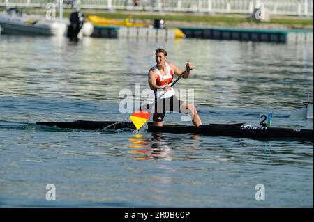 Andreas Dittmer, Aktion im C1. Kanurennsport 1. Finaltag. 22,8.2008.Olympia 2008 - Peking - China Stockfoto