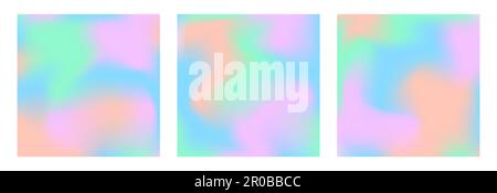 Holographisches Abdeckset mit Hologramm-Gradient Stock Vektor