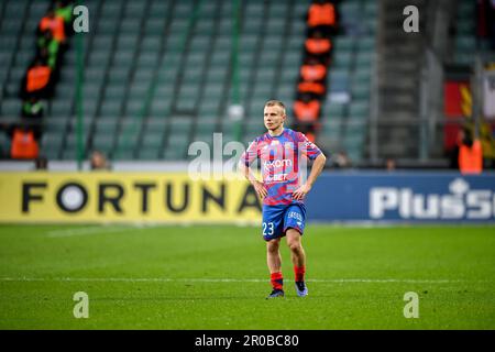 WARSCHAU, POLEN - 1. APRIL 2023: T-Mobile Ekstraklasa Legia Warszawa - Rakow Czestochowa o/p: Patryk Kun (Rakow) Stockfoto