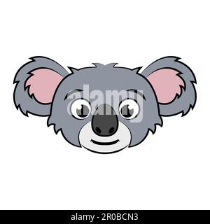 Farbbild eines Koalakopfes. Gute Verwendung für Symbol, Maskottchen, Icon, Avatar, Tattoo, T-Shirt-Design, Logo oder beliebiges Design. Stock Vektor