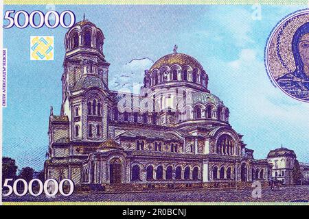 Orthodoxe Kirche St. Alexander Nevski in Sofia, Bulgarien, von Geld Stockfoto