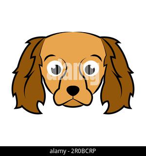Süßes Cartoon-Symbol eines englischen Cocker-Spaniel-Welpen-Hundes. Es ist farbenfroh. Stock Vektor