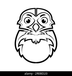 Schwarz-weiße Linie Kunst des Vogels gute Verwendung für Symbol Maskottchen Symbol Avatar Tattoo T-Shirt Design Logo oder andere Designs Stock Vektor