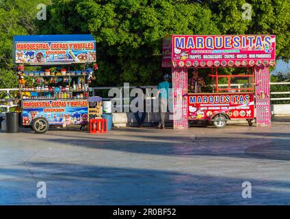 Marquesitas mobile Snackbars, Bacalar, Quintana Roo, Yucatan Halbinsel, Mexiko Stockfoto