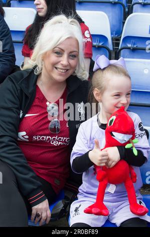 Fans von Mighty Red im Prenton Park vor Liverpool V Manchester City (Terry Scott/SPP) Guthaben: SPP Sport Press Photo. Alamy Live News Stockfoto