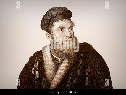 Marco Polo, c. 1254–1324, italienischer Händler, Forscher und Autor, digital bearbeitet Stockfoto