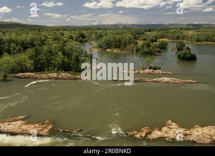 Der Ord River ist ein 651 Kilometer langer (405 Meilen) langer Fluss in der Region Kimberley in Westaustralien. Stockfoto