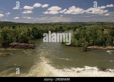 Der Ord River ist ein 651 Kilometer langer (405 Meilen) langer Fluss in der Region Kimberley in Westaustralien. Stockfoto