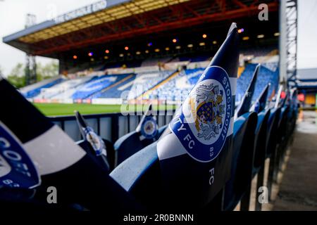 Ein allgemeiner Überblick vor dem Sky Bet League 2 Spiel Stockport County gegen Hartlepool United im Edgeley Park Stadium, Stockport, Großbritannien, 8. Mai 2023 (Foto: Ben Roberts/News Images) Stockfoto