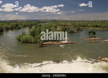 Der Ord River ist ein 651 Kilometer langer (405 Meilen) langer Fluss in der Region Kimberley in Westaustralien. Stockfoto