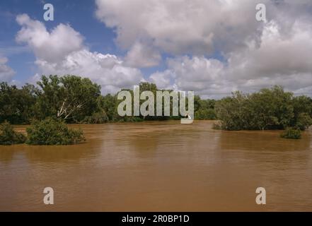 Der Ord River ist ein 651 Kilometer langer (405 Meilen) langer Fluss in der Region Kimberley in Westaustralien. Stockfoto