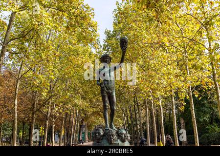 Statue im Jardin du Luxembourg in Paris, Frankreich. Stockfoto