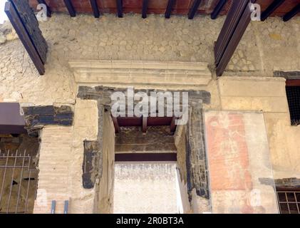 Die römische Stadt Herculaneum, bedeckt vom Ausbruch des Vulkans Vesuv im Jahre 79 v. Chr. Stockfoto