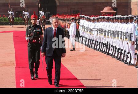 Recep Tayyip Erdogan, türkischer Politiker, Präsident der Türkei, Rashtrapati Bhawan Empfang, Neu-Delhi, Indien, Den 1. Mai 2017 Stockfoto