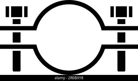 Isolierte Darstellung des Symbols für Rohrschelle Stock Vektor