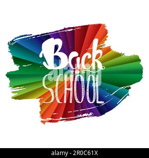 Banner Mit Klassischem Back-To-School-Schriftzug. Poster zum Wissenstag. Vektor Stock Vektor