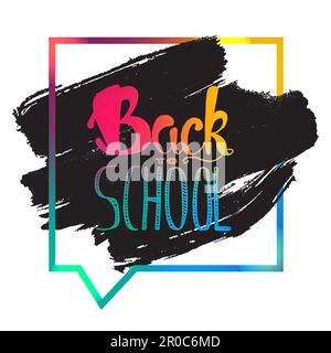 Banner Mit Klassischem Back-To-School-Schriftzug. Poster zum Wissenstag. Vektor Stock Vektor