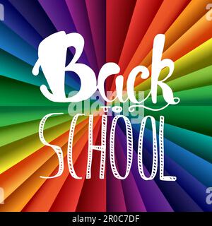 Banner Mit Klassischem Back-To-School-Schriftzug. Poster zum Wissenstag. Vektor Stock Vektor