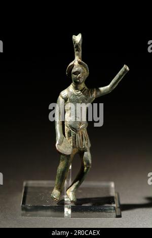Gussbronze Figurin vom Mars oder gepanzerte Votarier. Hellenistische Zeit Stockfoto