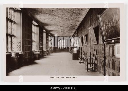 Postkarte - Great Gallery Aston Hall. Topographische Ansichten - Kesterton Collection Stockfoto