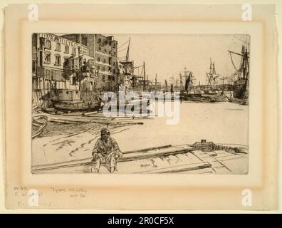 Tyzac Whitley und Co oder Eagle Wharf, 1859. Von James, Einem McNeill Whistler Stockfoto