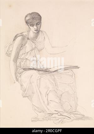 Das Schicksal - Studie über Vorhänge für die Figur von Clotho, 1865. Sir Edward Burne-Jones Stockfoto