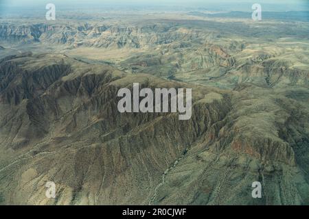 Blick auf Namibia aus der Vogelperspektive Stockfoto