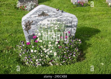 Alten Stabkirche von Lom in Oppland Mittelnorwegen Stockfoto