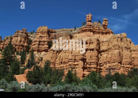 Zion National Park ist ein amerikanischer Nationalpark im Südwesten von Utah in der Nähe der Stadt Springdale. Stockfoto