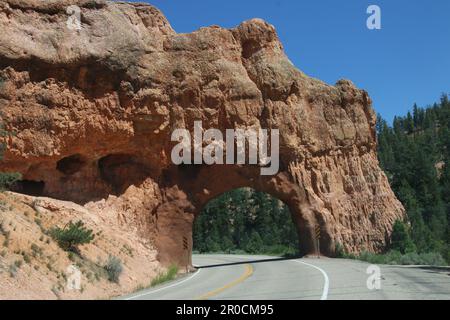 Zion National Park ist ein amerikanischer Nationalpark im Südwesten von Utah in der Nähe der Stadt Springdale. Stockfoto