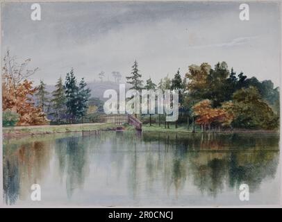 Im Garten Der Rose Und Krone, 1850-1880. Elijah Walton. Stockfoto