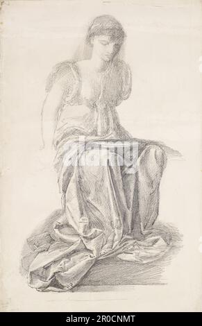 Das Schicksal - Studie für die Figur von Clotho, 1865. Sir Edward Burne-Jones Stockfoto