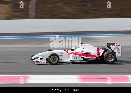 Parade F1- GRAND PRIX DE FRANCE HISTORIQUE 2023 im Circuit Paul Ricard , Castellet, FRANKREICH, 07/04/2023 Florent 'MrCrash' B.. Stockfoto