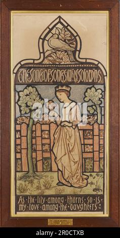 Das Lied von Salomon - 'wie die Lily unter Dornen', 1862-3. Sir Edward Burne-Jones (d.1898). Design für St. Helen's Church, Darley Dale, Derbyshire, England. Stockfoto