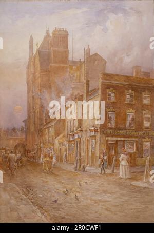 The Beehive and White Horse Hotel, Great Charles Street (auf dem Gelände der Kunstgalerie), 1906. James Billingsley Stockfoto