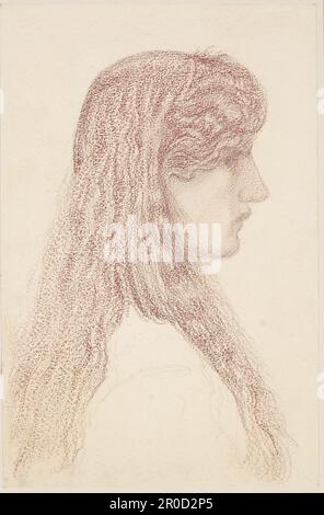 Maria Zambaco - Profilstudie 1866. Künstler: Edward Burne-Jones Stockfoto