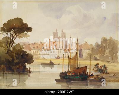 A View of Abbeville, 1830-1850. Thomas Shotter Boys Stockfoto