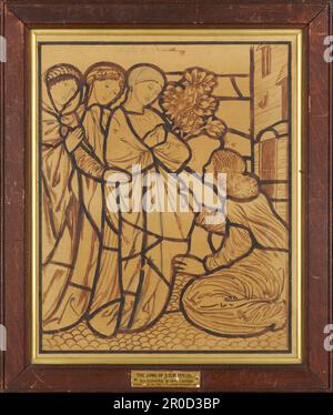 Das Lied von Salomon - 'Whither is Your Beloved Gone, O You Fairmore among Women', 1862-3. Sir Edward Burne-Jones (d.1898). Entwurf für St. Helen's Church, Darley Dale, Derbyshire Stockfoto
