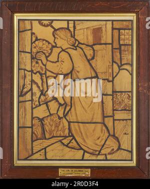 Das Lied von Salomon - Ich öffnete mich für meine Geliebte, 1862-3. Sir Edward Burne-Jones (d.1898). Design für St. Helen's Church, Darley Dale, Derbyshire, England Stockfoto