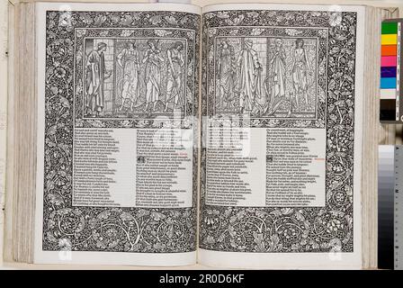 The Kelmscott Chaucer - die Werke von Geoffrey Chaucer Jetzt neu gedruckt, 1896 Stockfoto