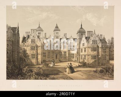 Aston Hall, Warwickshire, 1824-82. Lithograf. Drucker: Tag & Sohn. Nach Edward Everitt Allen Stockfoto