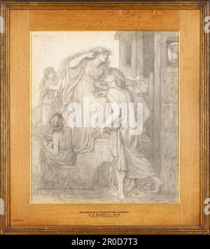 Mary Magdalene an der Tür von Simon dem Pharisäer - Studie über Komposition, 1870. Dante Gabriel Rossetti Stockfoto