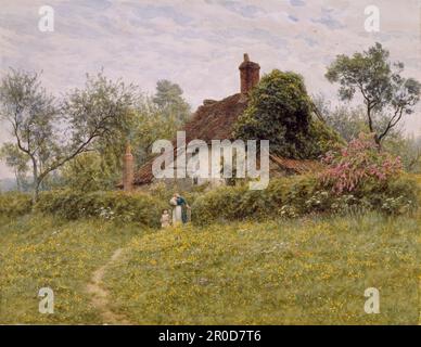 Alte Hütten in Pinner, 1885-1895. Helen Allingham (d. h. 1926) Stockfoto