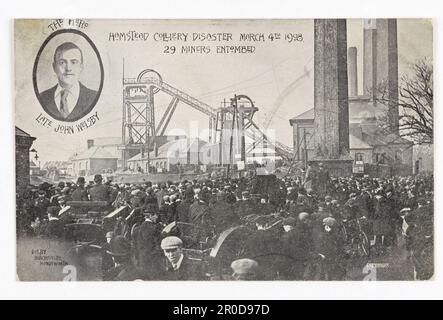 Postkarte - Hamstead Colliery Disaster, 1908. Topographische Ansichten - Kesterton Collection Stockfoto