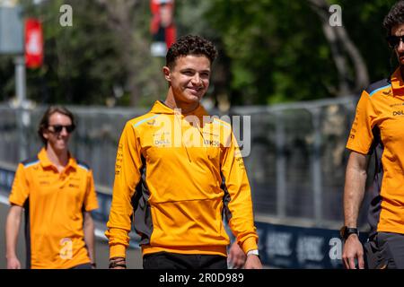 BAKU, ASERBAIDSCHAN, baku City Circuit, 27. April 2023: # 4, Lando NORRIS, McLaren F1 Team, während des Aserbaidschan Formel 1 Grand Prix auf dem Baku City Cir Stockfoto